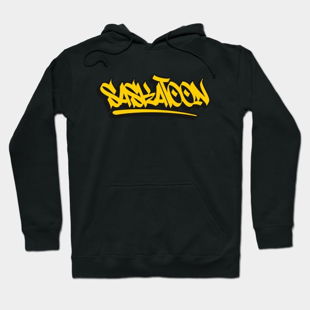 Saskatoon YXE Noir Hoodie by Stooned in Stoon